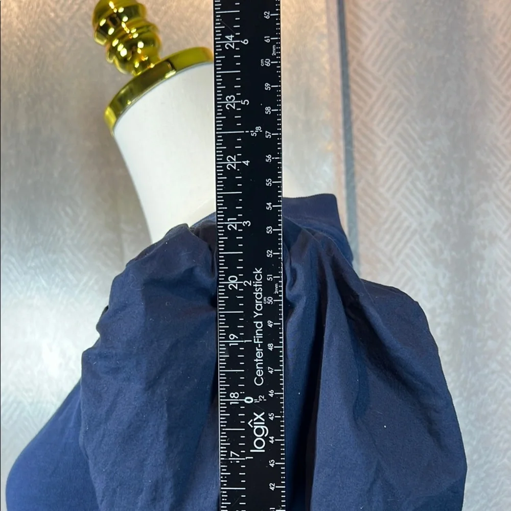 Nation LTD 100%cotton Blue Asymmetrical Ruched Puff Sleeve Blouse.      order115 - Picture 14 of 14